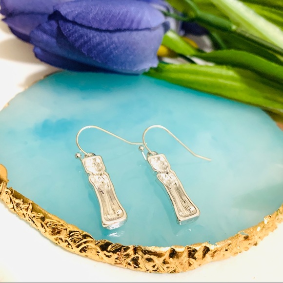 🌹Vintage True bamboos shape silver earring - Picture 7 of 10